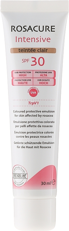 Toning Emulsion for Sensitive Skin Prone to Redness SPF30 - Synchroline Rosacure Intensive Teintee Clair — photo N10