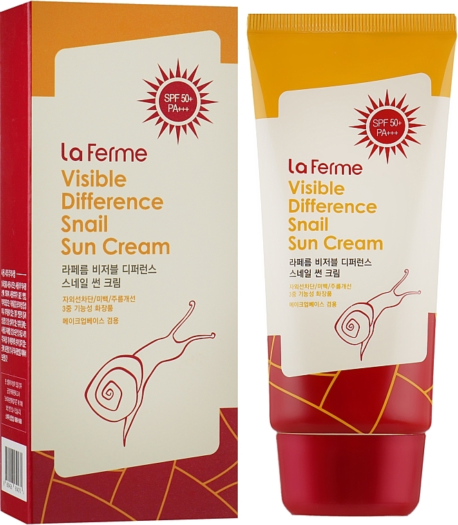 Snail Extract Sunscreen SPF50+ - Farmstay Visible Difference Snail Sun Cream — photo N2