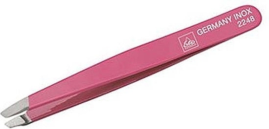 Slant Tip Tweezers, pink, 9 cm - Erbe Solingen — photo N1