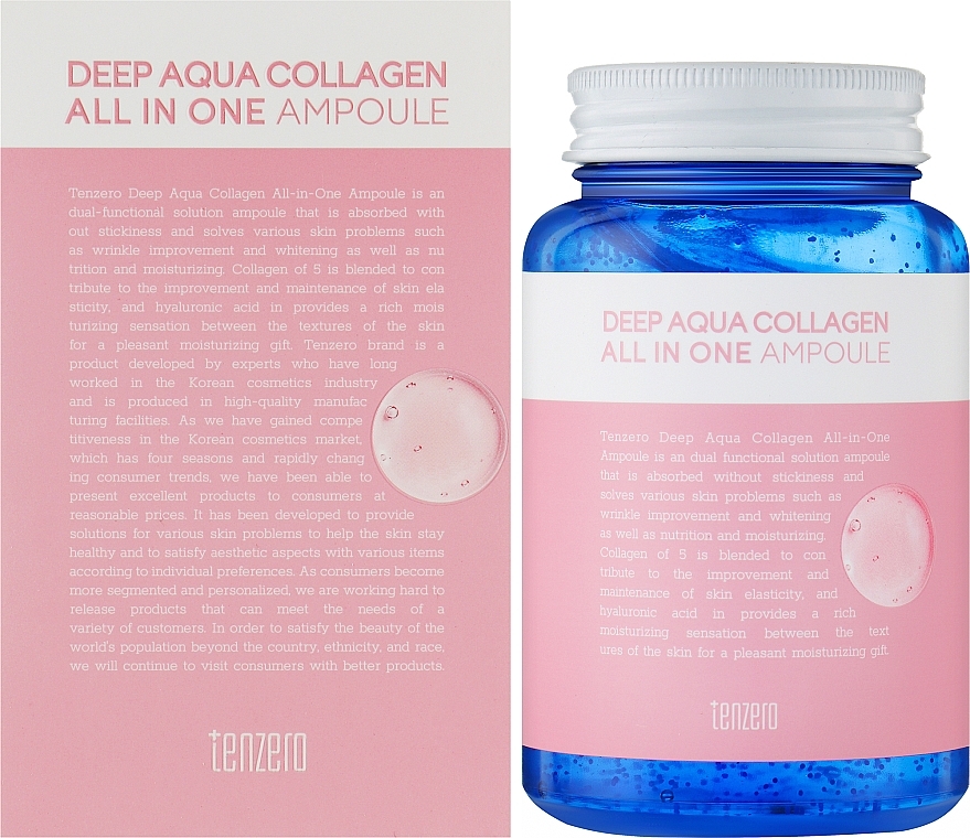 Collagen Facial Ampoule Serum - Tenzero Deep Aqua Collagen — photo N2