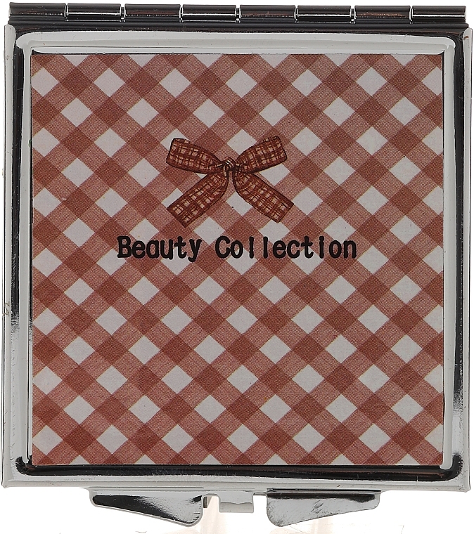 Pocket Mirror 85604, 6 cm, plaid - Top Choice Beauty Collection Mirror — photo N1