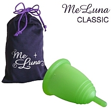Menstrual Cup with Stem, L size, green - MeLuna Classic Menstrual Cup — photo N5