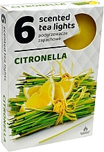 Tealights 'Citronella', 6 pcs - Admit Scented Tea Light Citronella — photo N1