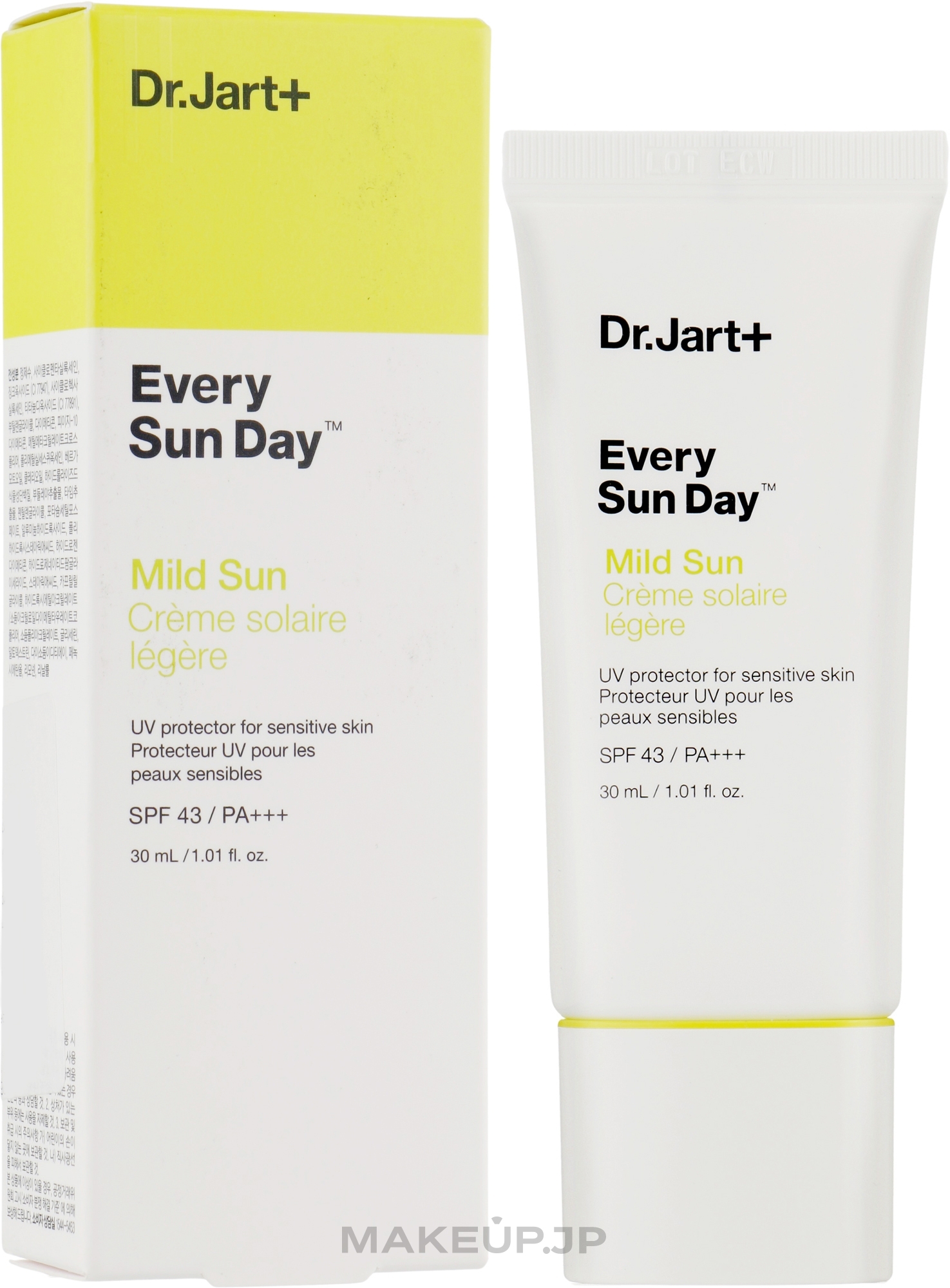 Mild Facial Sunscreen SPF43 PA+++ - Dr. Jart+ Every Sun Day Mild Sun — photo 30 ml