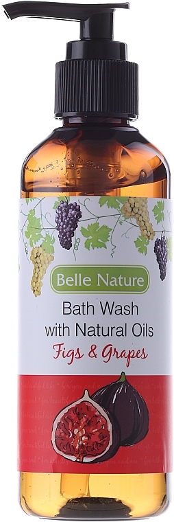 Shower Gel with Figs & Grapes Scent - Belle Nature Bath Wash Figs&Grapes — photo N1