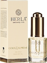Fragrances, Perfumes, Cosmetics Dry Face Oil - Herla Gold Supreme 24K Gold Face Dry Oil