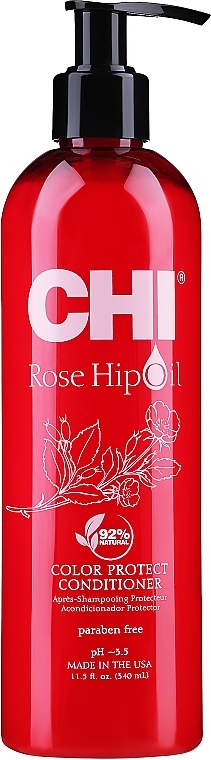 Rosehip Oil & Keratin Conditioner - CHI Rose Hip Oil Protecting Conditioner — photo N2