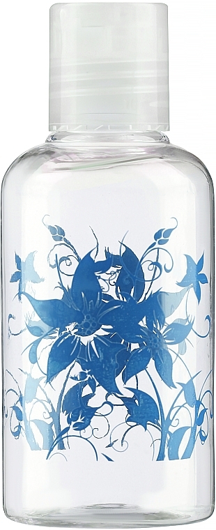 Bottle with Cap, 75 ml, blue flowers - Top Choice — photo N4