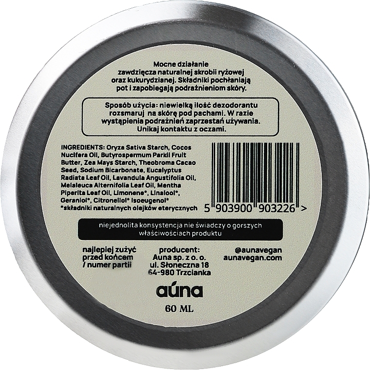 Natural Deodorant Cream - Auna Natural Deodorant In Cream — photo N2