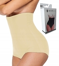 High-Waisted Panties with Slimming Effect 'Figi', beige - Moraj — photo N2