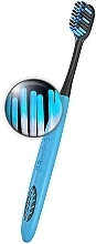 Charcoal Toothbrush, medium, blue - Biomed Black Medium — photo N2
