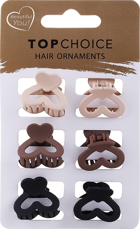 Hair Clip Set 20643, 6 pcs - Top Choice №1 — photo N1