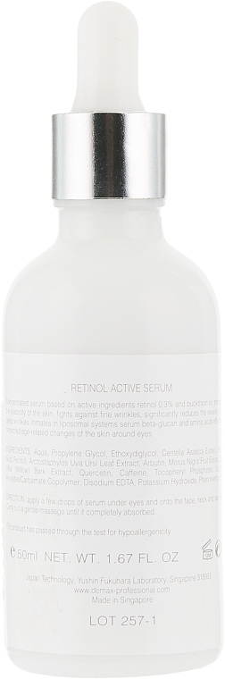 Aktywne serum z retinolem pod oczy - Demax Retinol Active Serum — photo N48