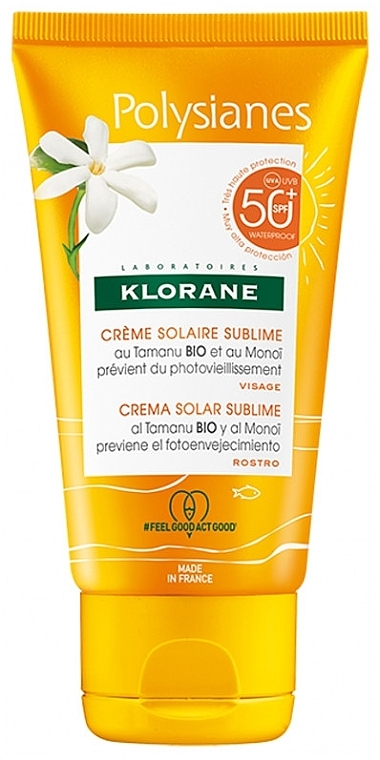 Sun Cream SPF 50 - Klorane Polysianes Sublime Sunscreen Tamanu and Monoi — photo N6