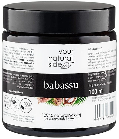 Face, Body & Hair Babassu Oil - Your Natural Side — photo N12