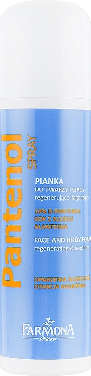 Regenerating & Soothing Face & Body Foam - Farmona Panthenol Face and Body Foam in Spray Sunburns — photo N1