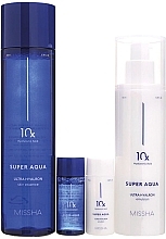 Fragrances, Perfumes, Cosmetics Set - Missha Super Aqua Ultra Hyalron Set (f/ess/200ml + f/ess/mini/30ml + f/emul/130ml + f/emul/mini/30ml)