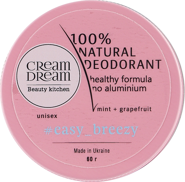 Natural Deodorant with Essential Mint & Grapefruit Oils - Cream Dream beauty kitchen Cream Dream Easy Breeze 100% Natural Deodorant — photo N1