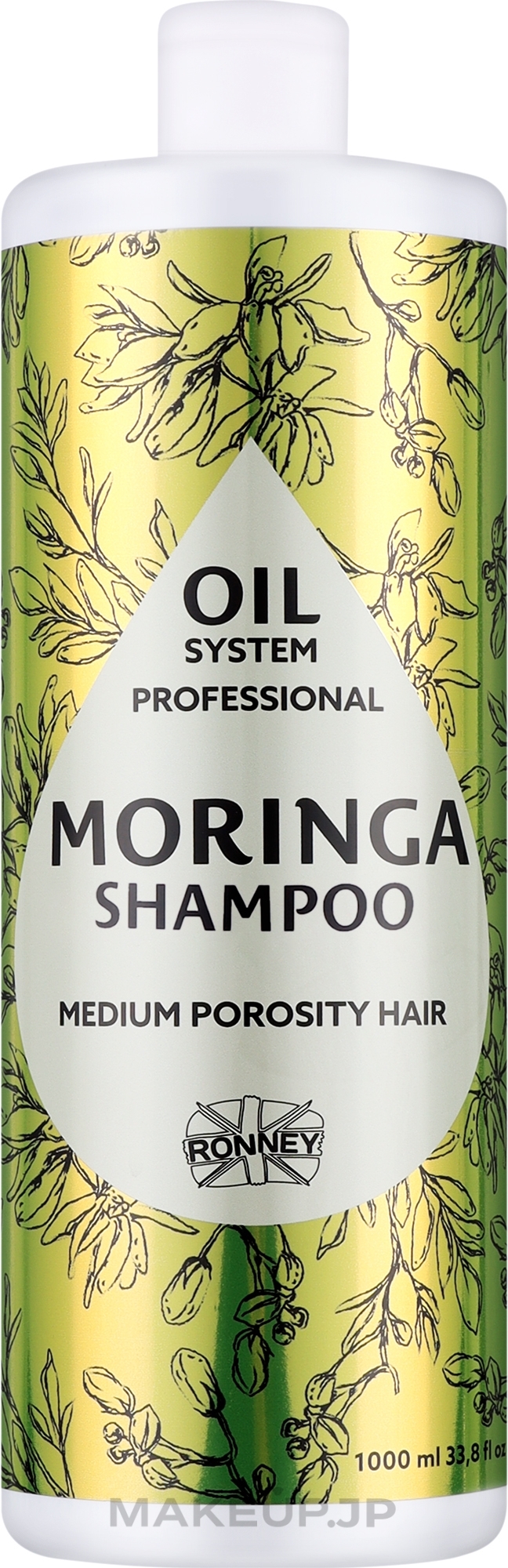 Moringa Oil Shampoo for Medium Porous Hair - Ronney Professional Oil System Medium Porosity Hair Moringa Shampoo	 — photo 1000 ml