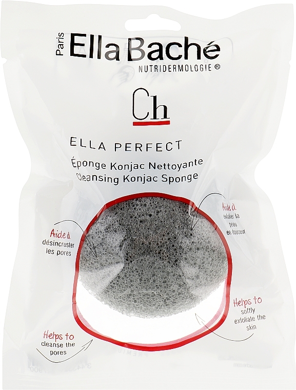 Cleansing Konjac Sponge with Bamboo Charcoal - Ella Bache Konjac Sponge — photo N1