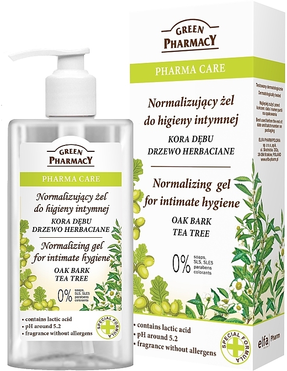 Intimate Wash Gel - Green Pharmacy Normalizing Gel — photo N1