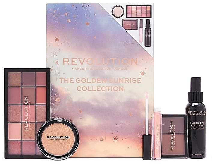 Set, 5 products - Makeup Revolution The Golden Sunrise Collection — photo N1