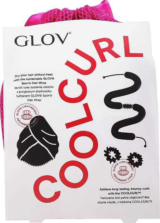 Set - Glov Cool Curl Black Set (curl/1pcs + h/wrap/1pcs) — photo N3