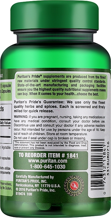 Supplement 'Cat's Claw', 500 mg - Puritan's Pride Cat's Claw — photo N2