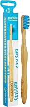Bamboo Toothbrush, medium, blue bristles - Nordics Bamboo Toothbrush — photo N1