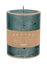 Fragrances, Perfumes, Cosmetics Decorative Candle, 9x11.5 cm, green - Artman Rustic Metalic