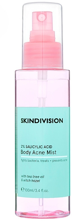 Salicylic Acid Anti-Acne Mist - SkinDivision 2% Salicylic Acid Body Acne Mist — photo N1