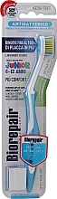 Medium Kids Toothbrush "Perfect Cleansing", white & blue - Biorepair Curve Oral Care Pro — photo N2