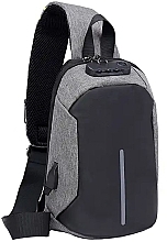 Fragrances, Perfumes, Cosmetics Backpack with USB Connector - YMM BP-004, 20x31x13cm, Grey