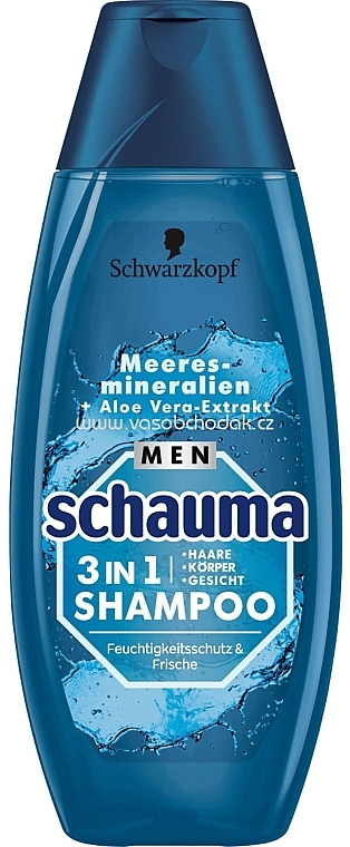 3-in-1 Men Sea Mineral & Aloe Vera Shampoo - Schauma Men Sea Minerals + Aloe Vera 3 in 1 Shampoo — photo N3