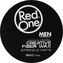 Fragrances, Perfumes, Cosmetics Hair Wax - RedOne Professional Men Creative Fiber Wax Maximum Control Strong Hold & Matte