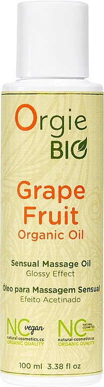 Grapefruit Massage Oil - Orgie Bio Grapefruit Organic Sensual Massage Oil — photo N1