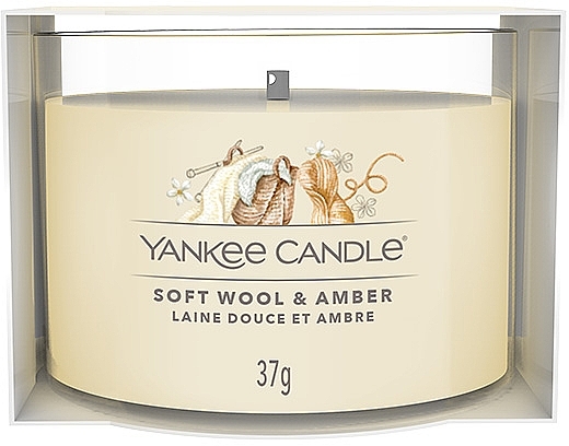 Mini Scented Candle in Glass - Yankee Candle Soft Wool & Amber Mini — photo N4