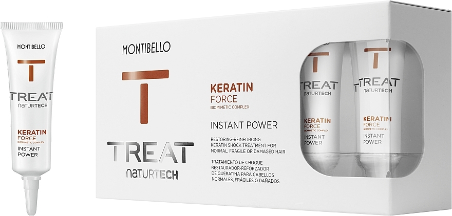 Hair Strengthener for Damaged Hair - Montibello Treat NaturTech Keratin Force Power — photo N1