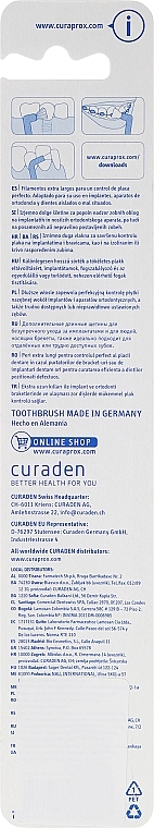 Single-Tufted Toothbrush 'Single CS 1009', purple with glitter and yellow bristles - Curaprox — photo N2