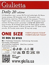 Socks for Women "Daily 20 Calzino, 2 pairs, caramel - Giulietta — photo N5