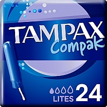 Tampons with Applicator, 24 pcs. - Tampax Compak Tampyn Lites — photo N1