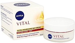 Fragrances, Perfumes, Cosmetics Extra-Nourishing Day Face Cream - Nivea Vital Argan & Calcio Extra Nourishing Day Cream