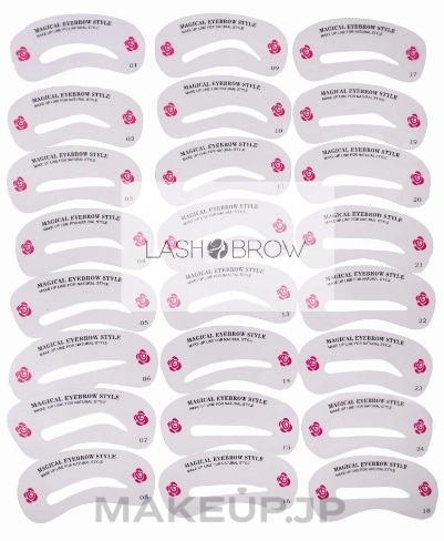 Brow Shaping Stencil, 24 forms - Lash Brow — photo 24 szt.