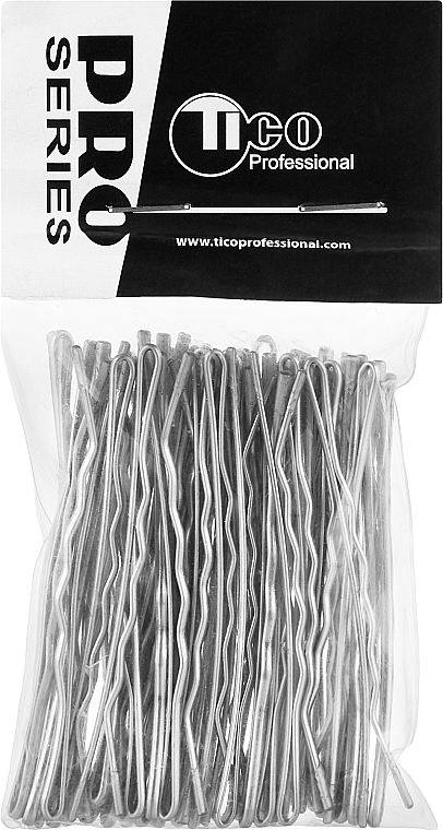 Wavy Hair Grips, 70 mm, silver - Tico Professional — photo N13