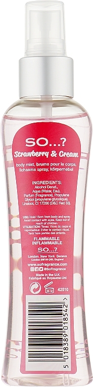 Body Spray - So…? Strawberry & Cream Body Mist — photo N22