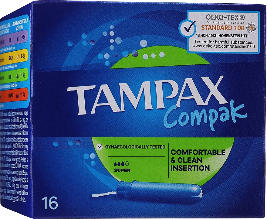 Tampons with Applicator, 16 pcs - Tampax Compak Discreet Tampons — photo N7