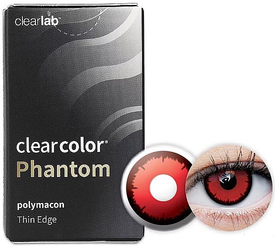 Colored Contact Lenses, angel red, 2 pieces - Clearlab ClearColor Phantom Angelic Red — photo N2