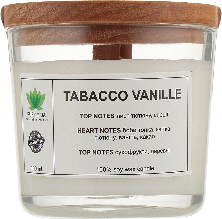 Scented Candle in Glass "Tabacco Vanille" - Purity Candle — photo N2