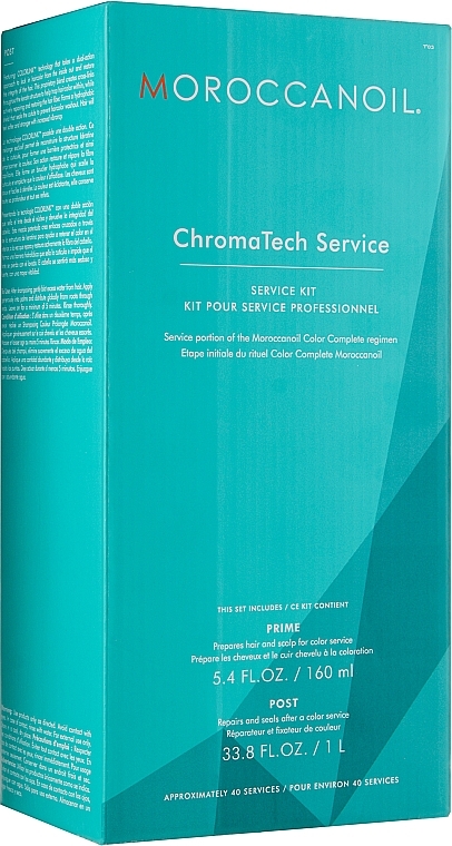 Set - Moroccanoil ChromaTech Service (spray/160ml + hair/cond/1000ml) — photo N1