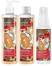 Fragrances, Perfumes, Cosmetics Set 'Gingerbread' - Avon Senses Gingerbread (b/spray/100ml + sh/gel/250ml + soap/250ml)